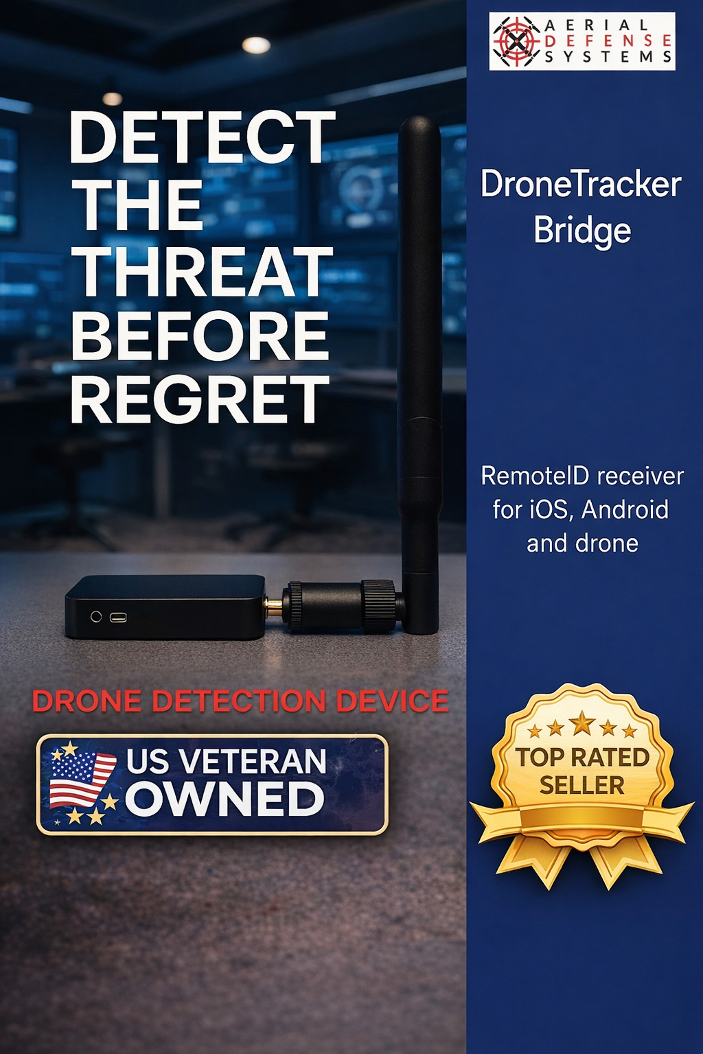Portable Drone Detection Device – Remote ID UAV & Pilot Tracking System Phone