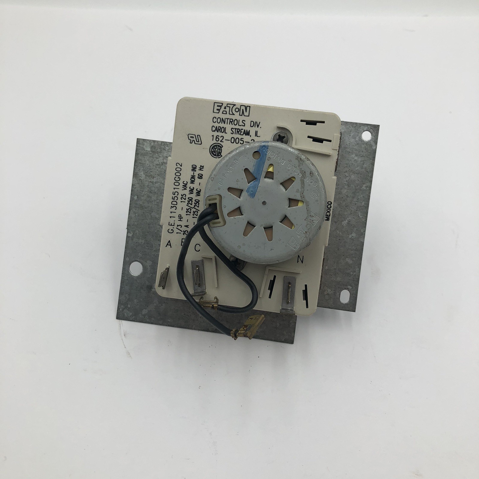 GE Dryer Timer Assembly 113D5510G002 w/ Knob Tested Working GE Timer Used