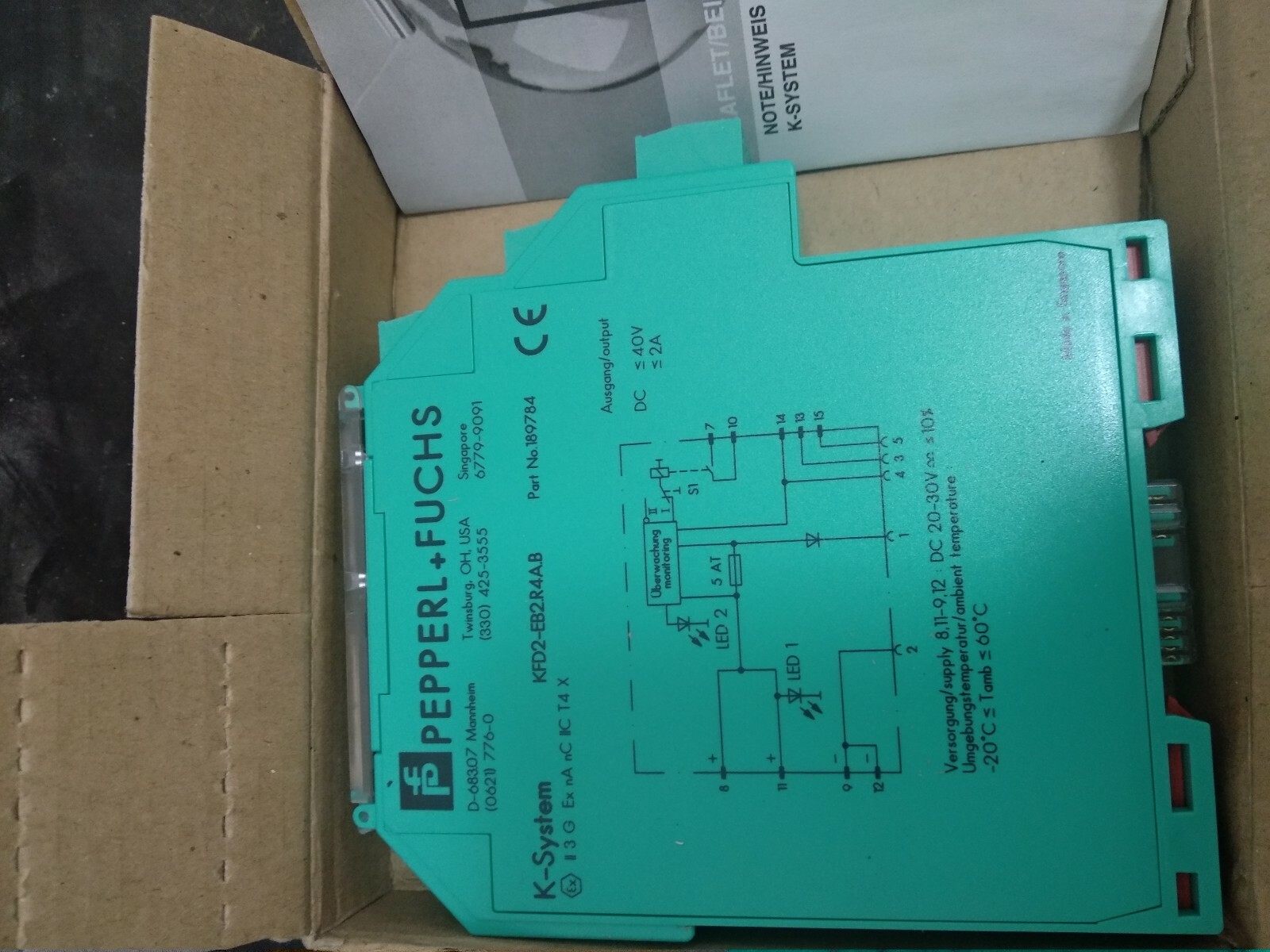1PC Pepperl-Fuchs KFD2-EB2.R4AB ALL NEW Power module safety grid