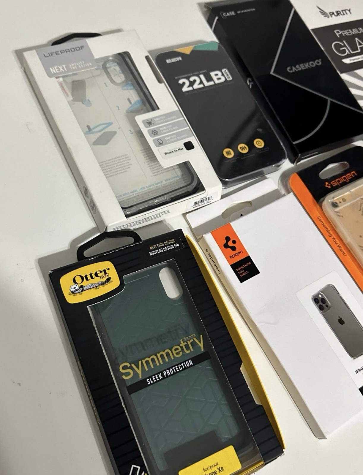 LifeProof NEXT, Spigen, ESR, Casekoo iPhone cases + Purity 9H tempered glass