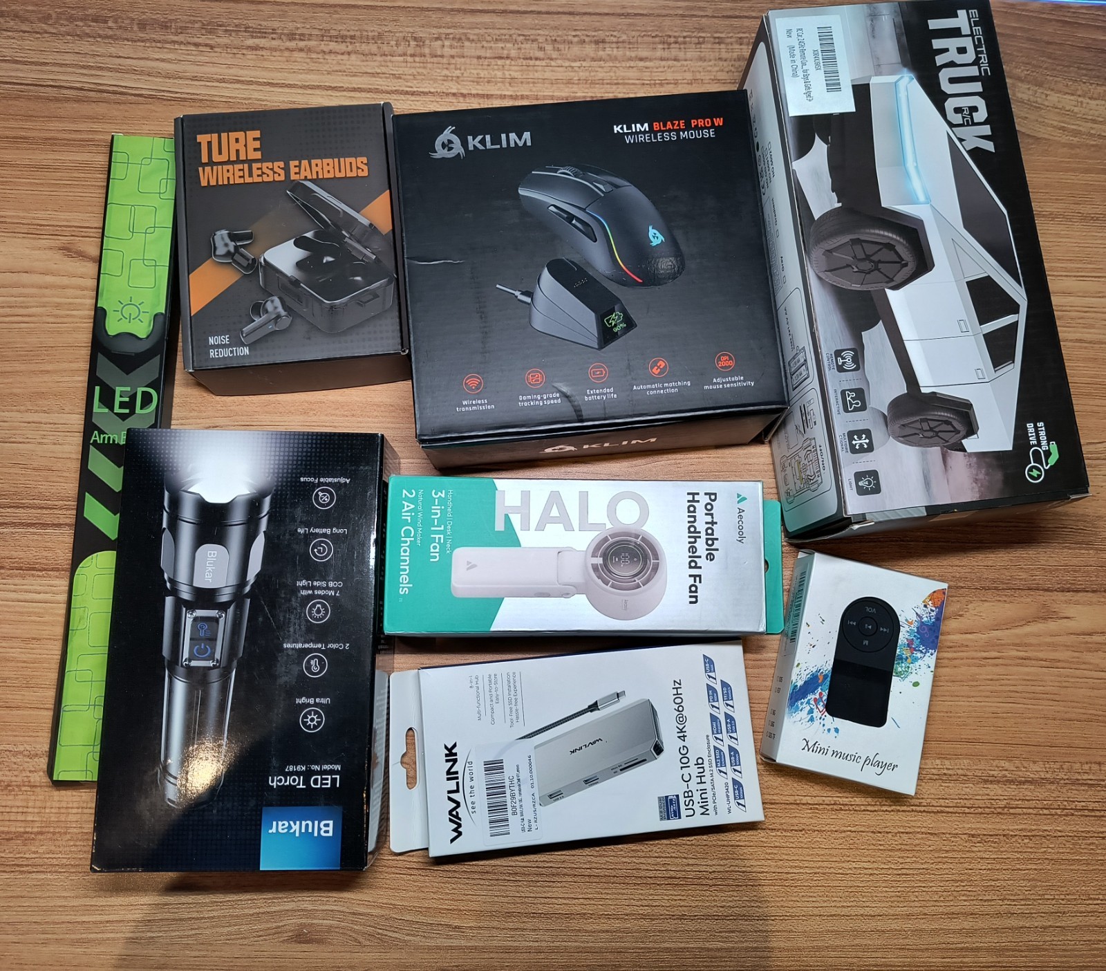 Amazon NEW OPEN BOX bundle – Contents listed: Mouse. RC Car, MP3 player, SSD