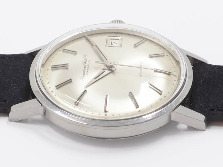IWC Old Inter R804A SSｘLeather Original Dial 1966 Silver Automatic Overhauled