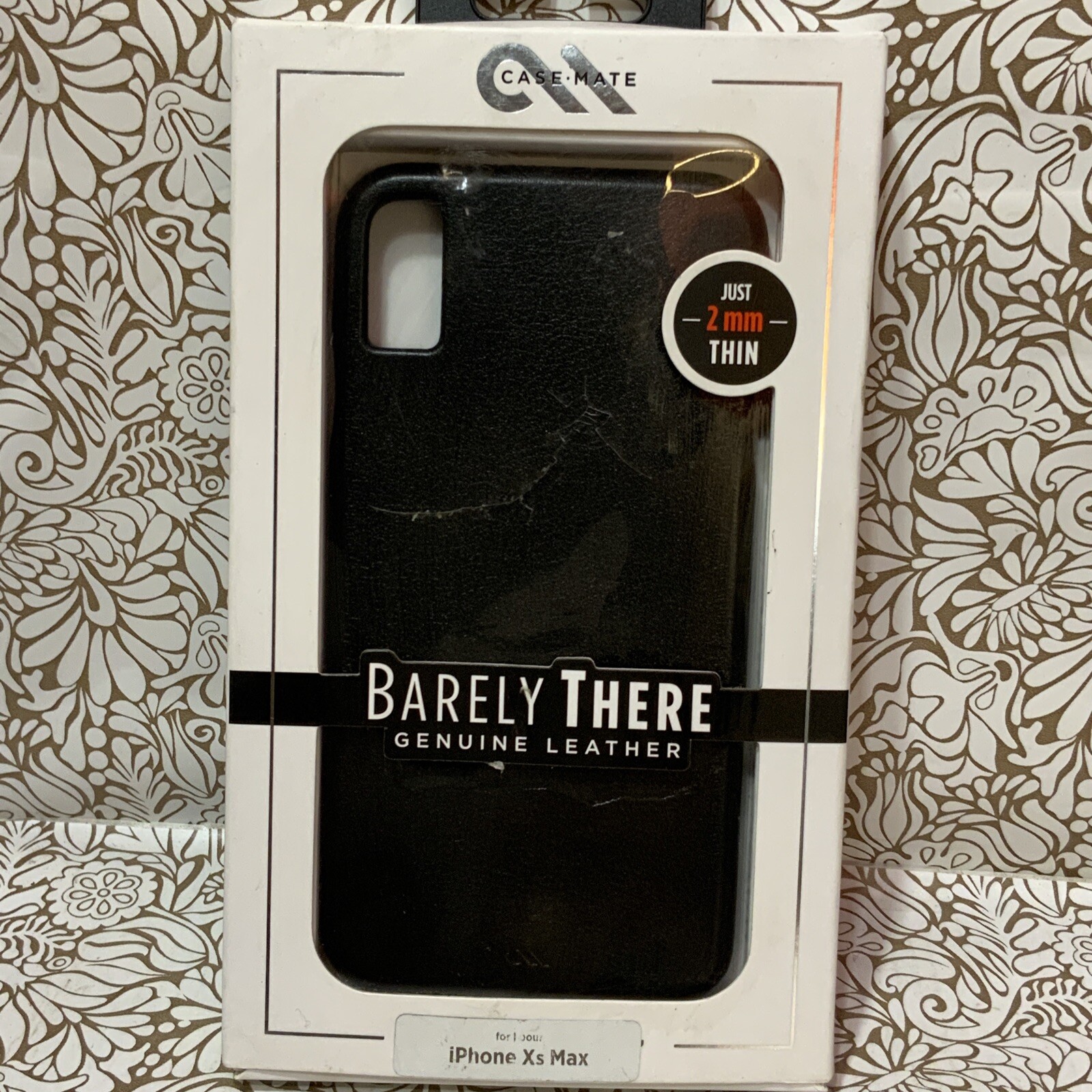 📀 Case-Mate Barely There Genuine Leather – Black IPhone XS Max