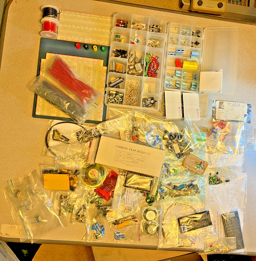 Box of Miscellaneous Electronic Components Mixed Lot from closed ITT Tech School