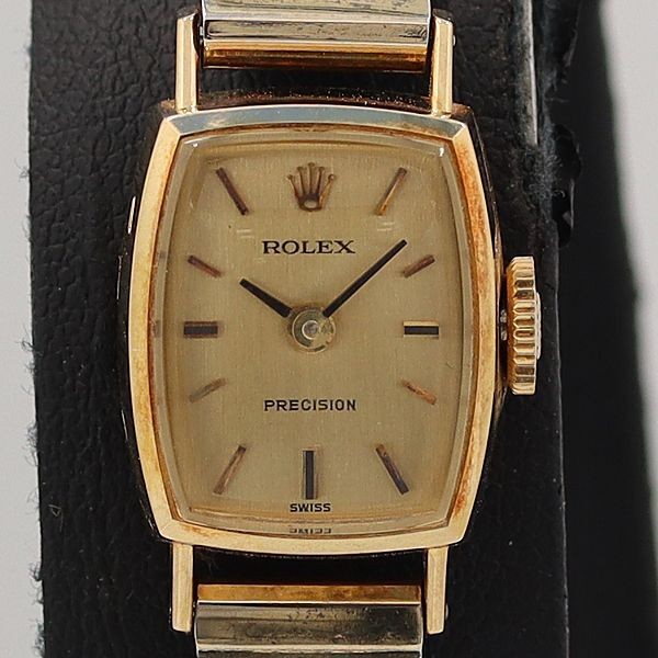 Rolex Watch Precision Gold Dial YG Manual-Winding Women’s Working Auth w/Case