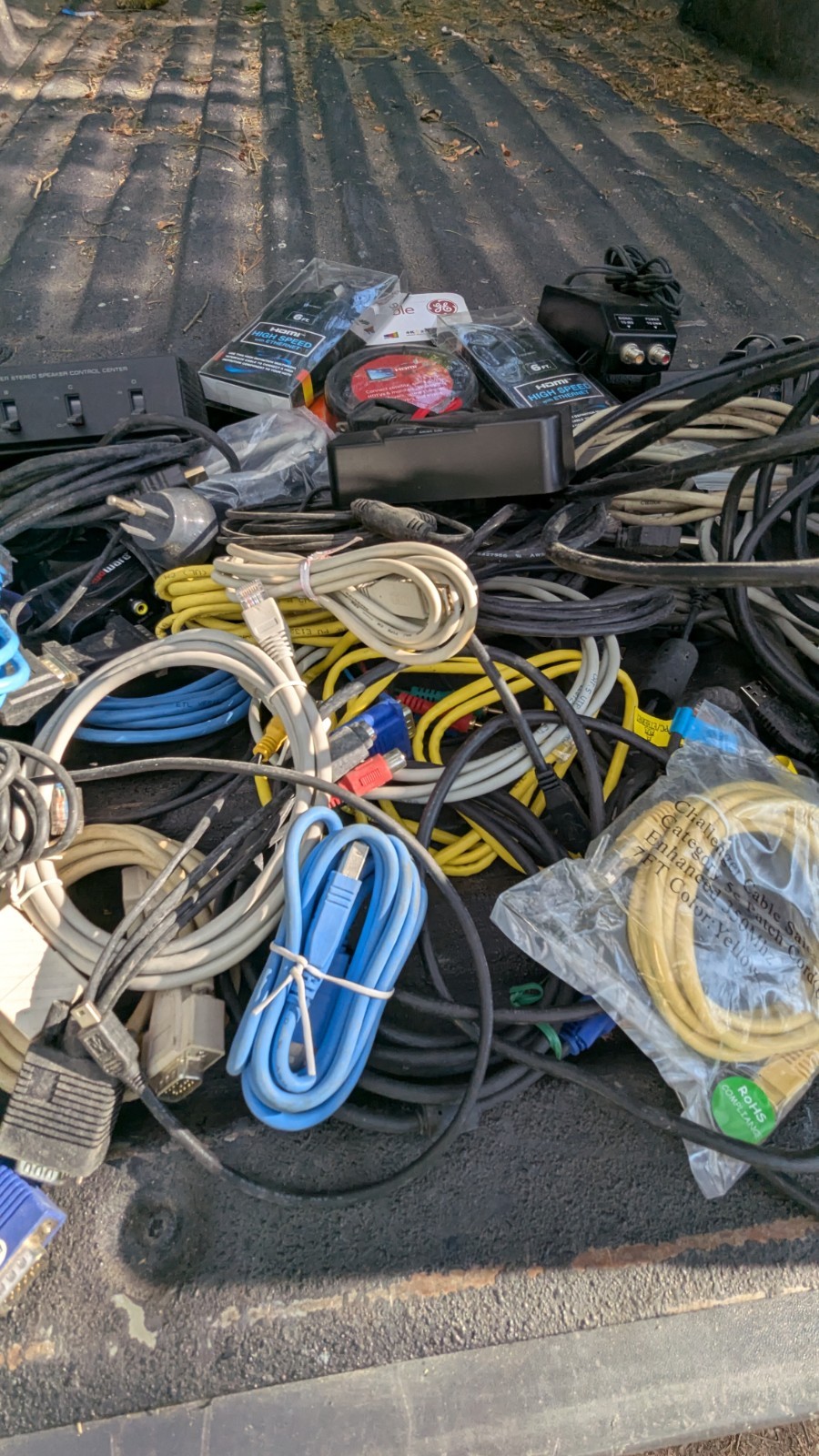 HUGE Electronics Cable Lot HDMI VGA Ethernet Lan USB Radio Shack Module Direct