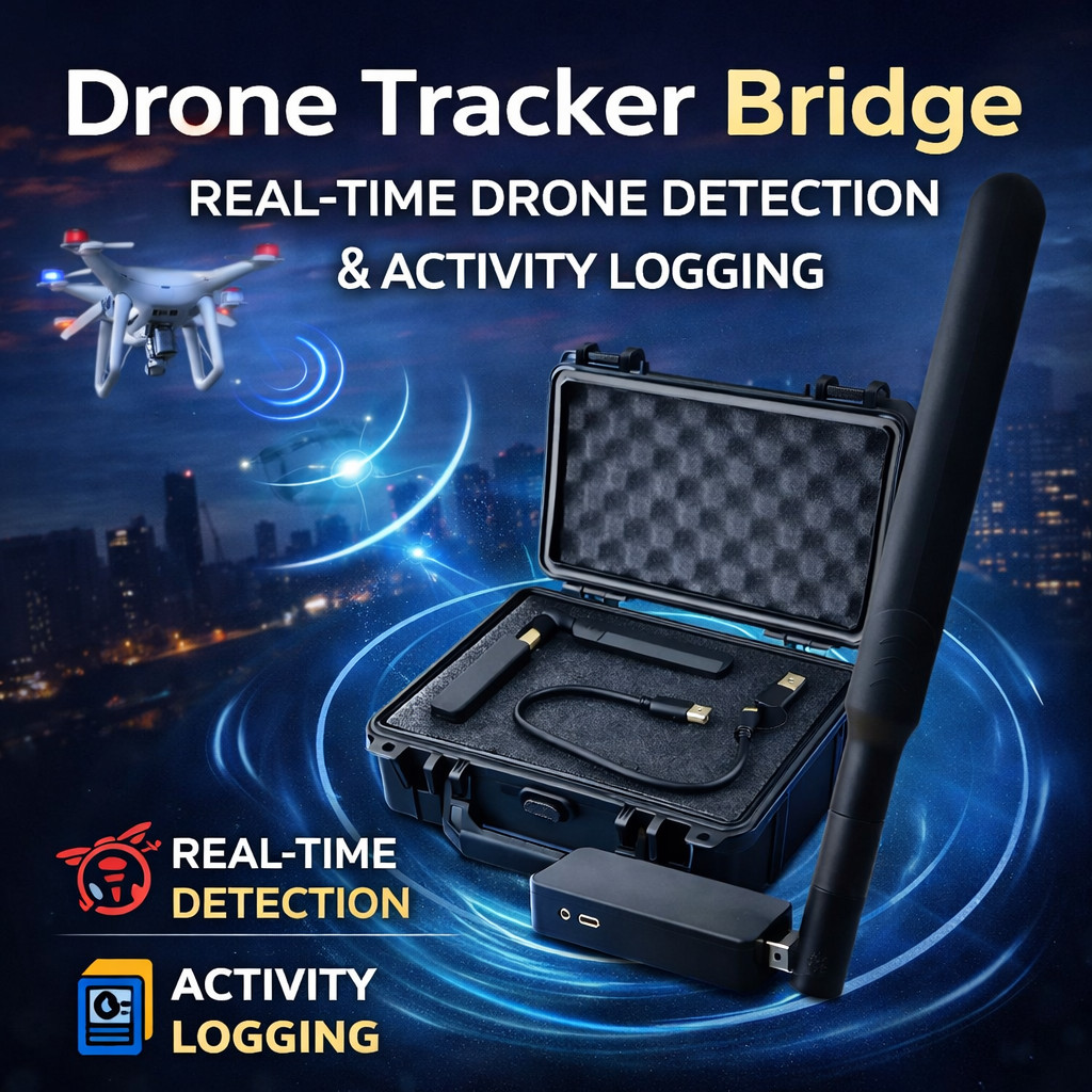 Drone Detection & Tracker Bridge – Handheld Remote ID Receiver for iOS & Android
