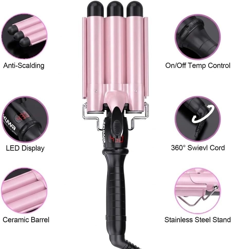 15 Variable Temperature Crimper Hair Tool，1 Inch Hair Crimper，60 Min Auto-Off…