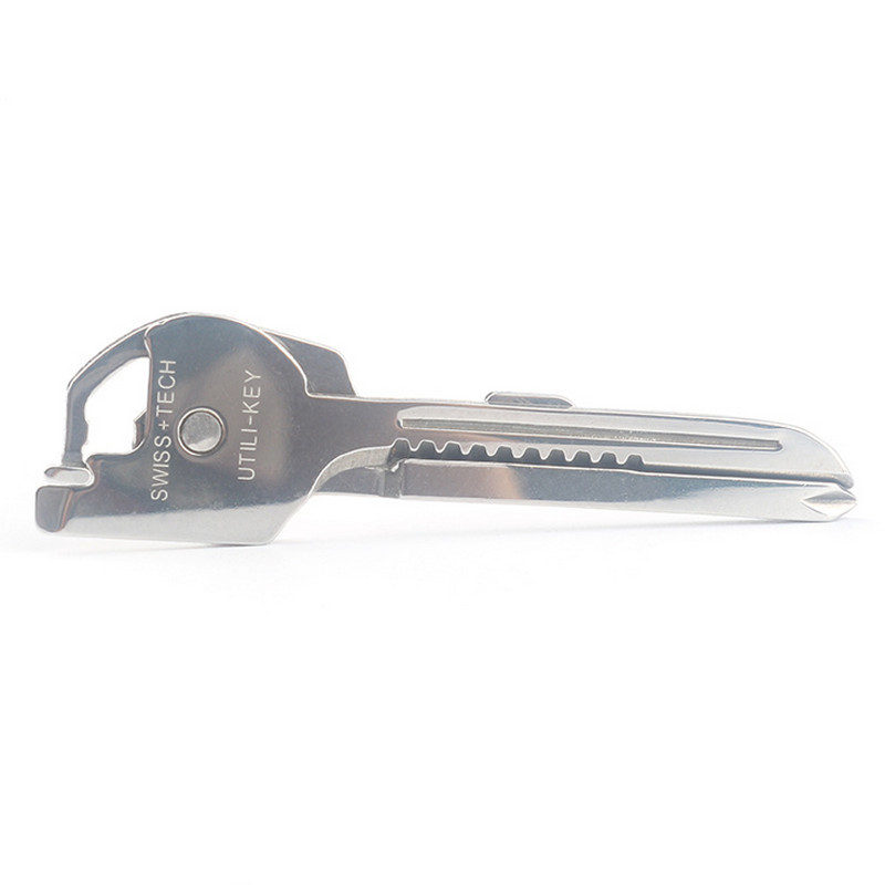 6-in-1 Utili Key Tool Keyring Keychain Gadgets Multifunction Stainless Steel