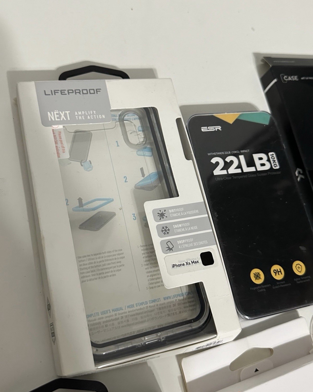 LifeProof NEXT, Spigen, ESR, Casekoo iPhone cases + Purity 9H tempered glass