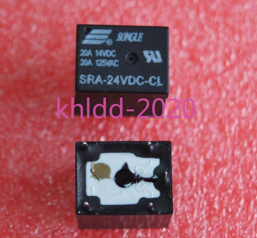 20PCS SRA-24VDC-CL DC 24V Coil 20A PCB General Purpose Relay 5 Pin SPDT