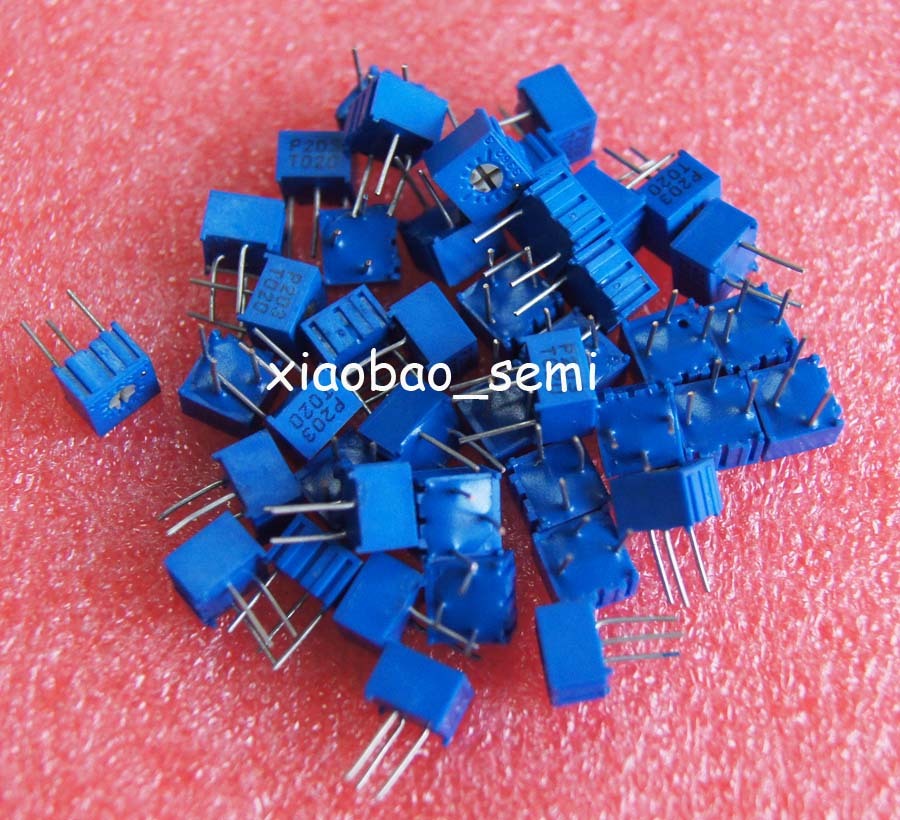 50pcs 3362P-104 3362P 100K Ohm High Precision Variable Resistor Potentiometer