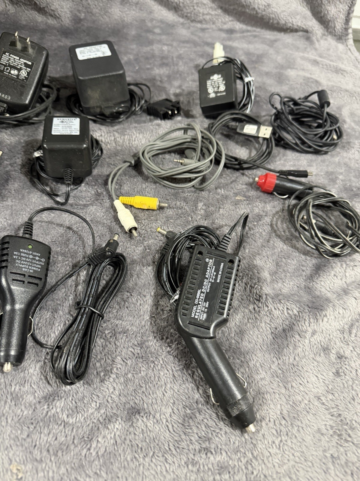 Lot of 10+ Power Cords, Chargers Random Miscellaneous Electrical AC DC Adapters