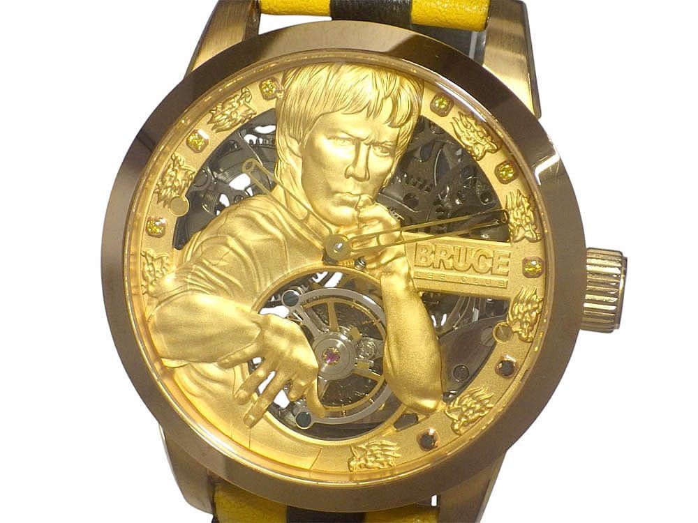 Memorigin Bruce Lee Club Tourbillon Hand Winding Mens Watch Skeleton Dial G Card