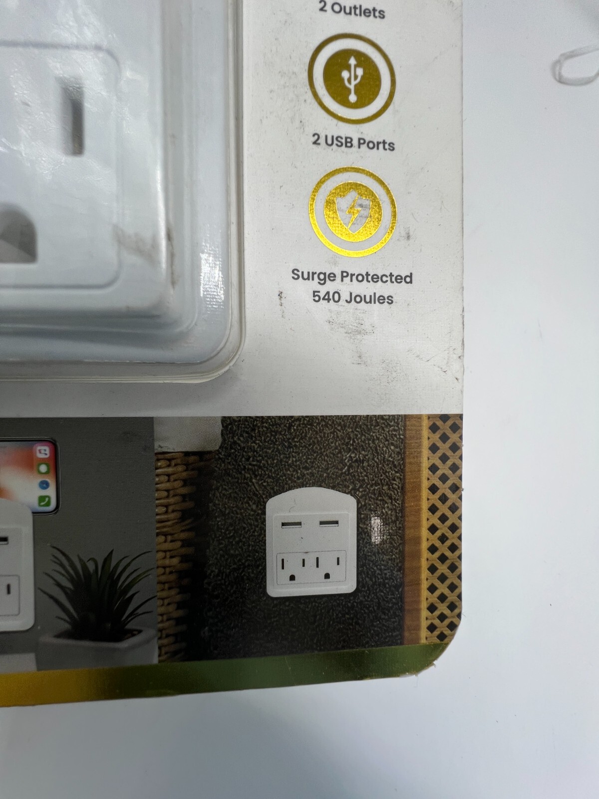 Ciao Tech 2 Outlet 2 USB Port Charging Station 2.4A Rapid Charge