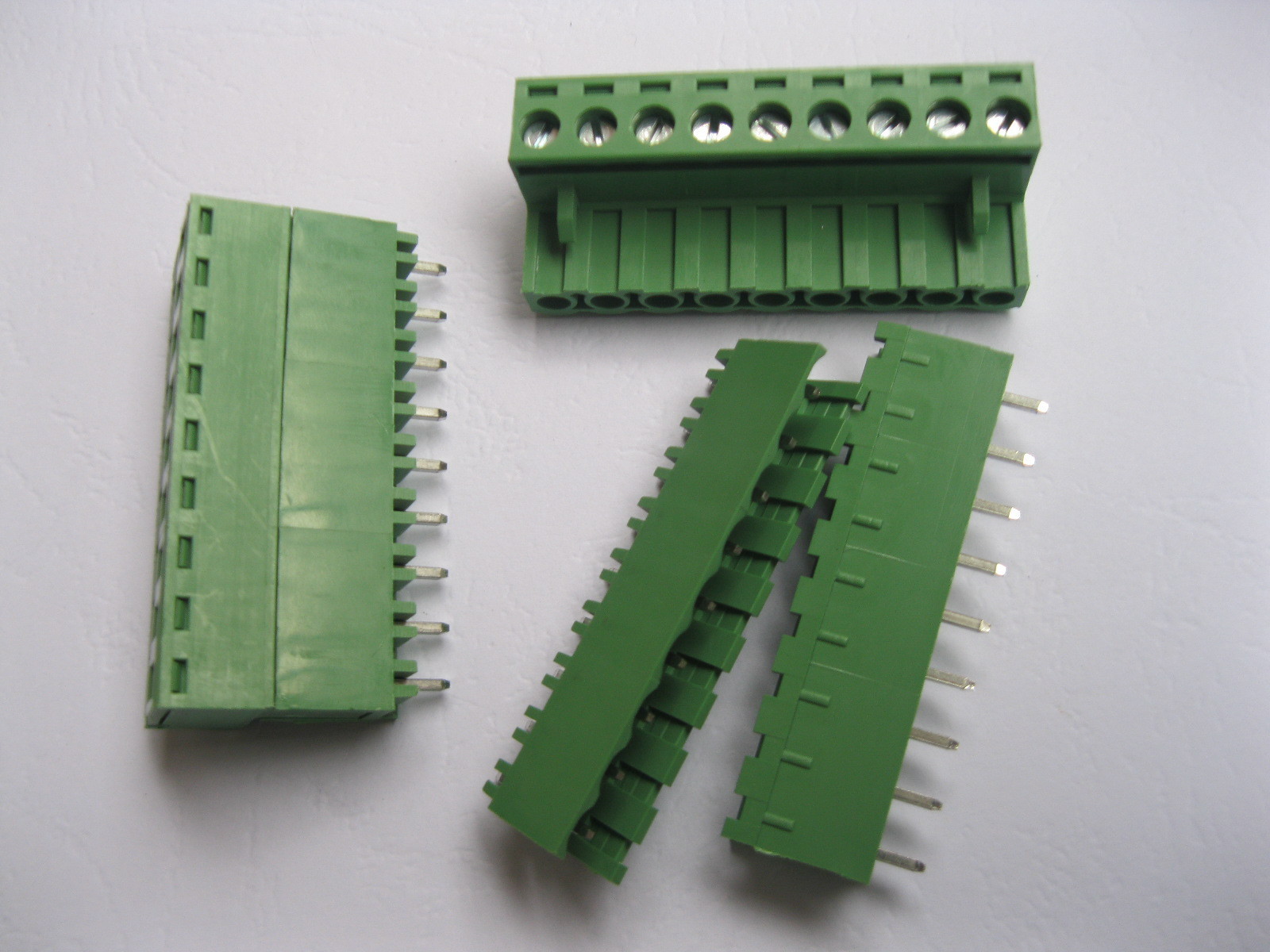 50 pcs 9 pin/way 5.08mm Screw Terminal Block Connector Green Pluggable Type New
