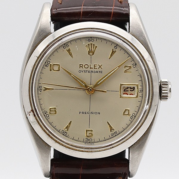 Rolex Watch Oysterdate Precision 6494 218134 Manual Winding Silver Dial Men’s
