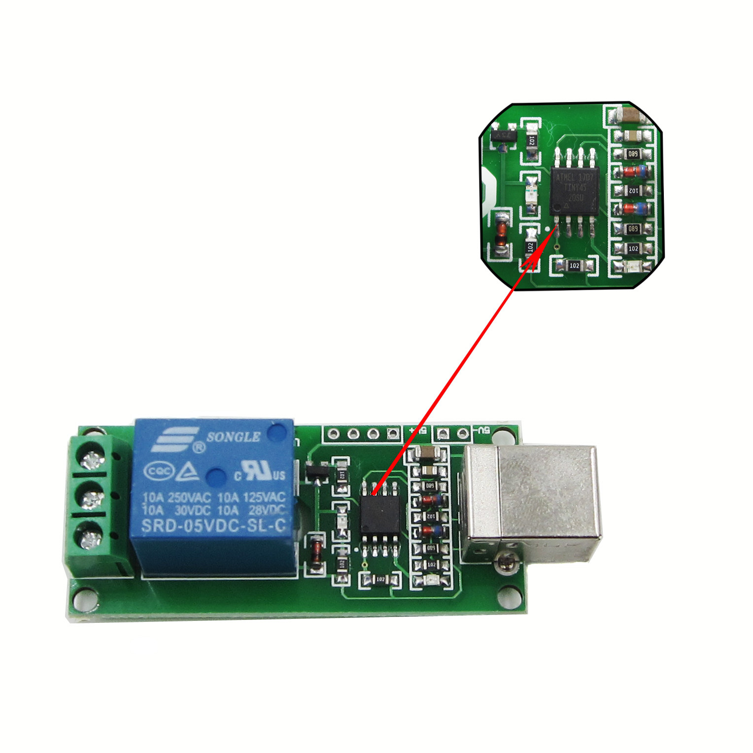 5V USB Relay 1 Channel Programmable Computer Control For Smart Home New