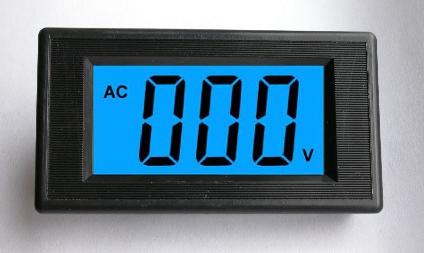 1pcs 3 1/2 Blue LCD Digital Volt Panel Meter AC 0-200V