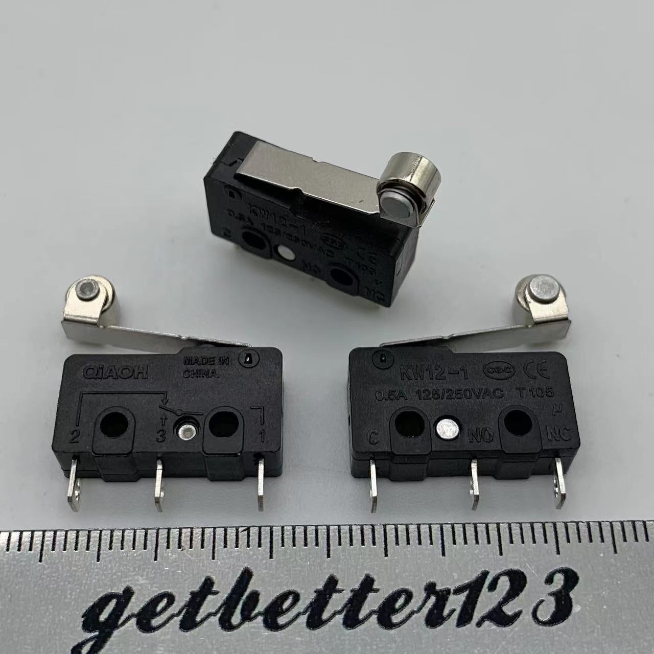 1pc BH qiaoh Qiaoheng small micro switch jog KW12-1 0.5A 125 250VAC pulley