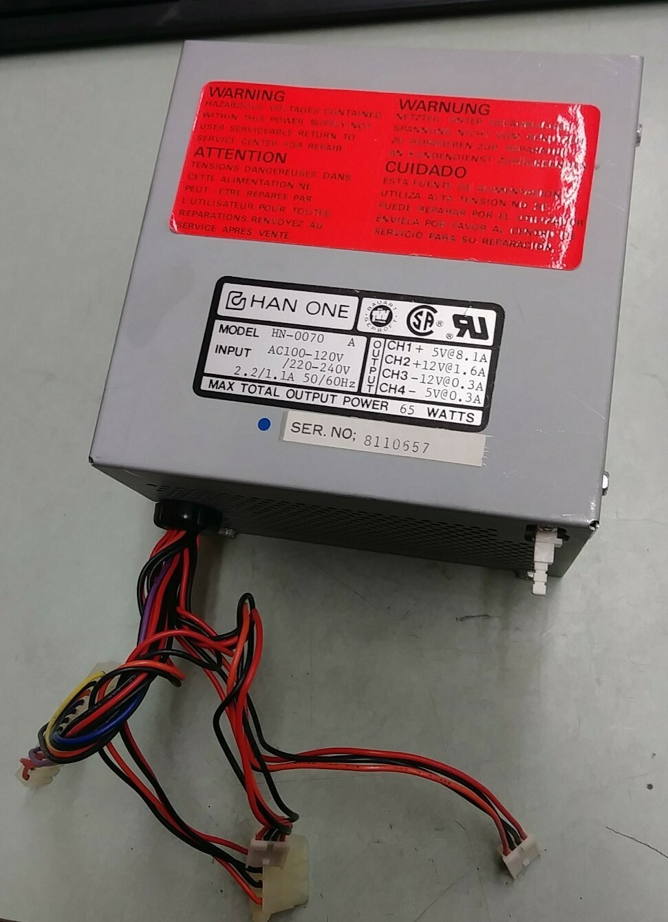 HAN ONE HN-0070 A 65W Power Supply