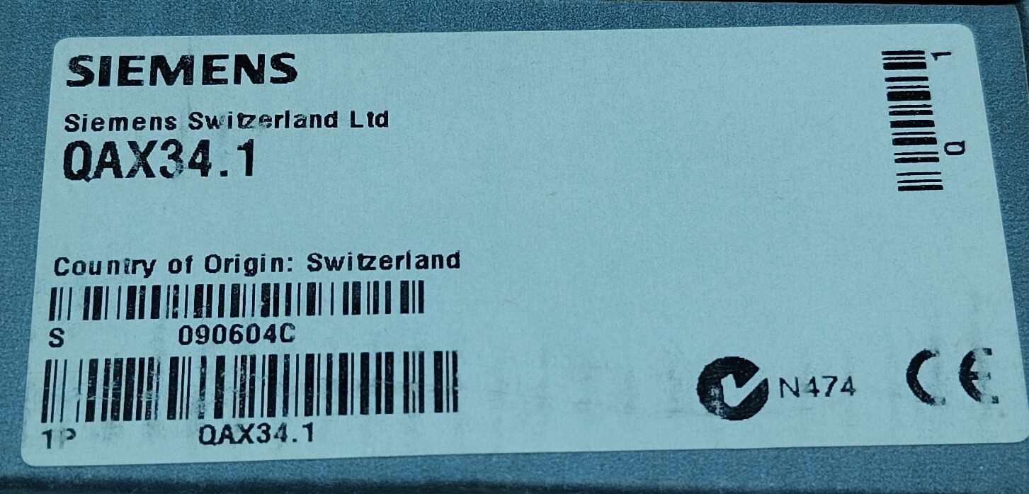 SIEMENS Smart Infrastructure Room Unit Sensor QAX34.1