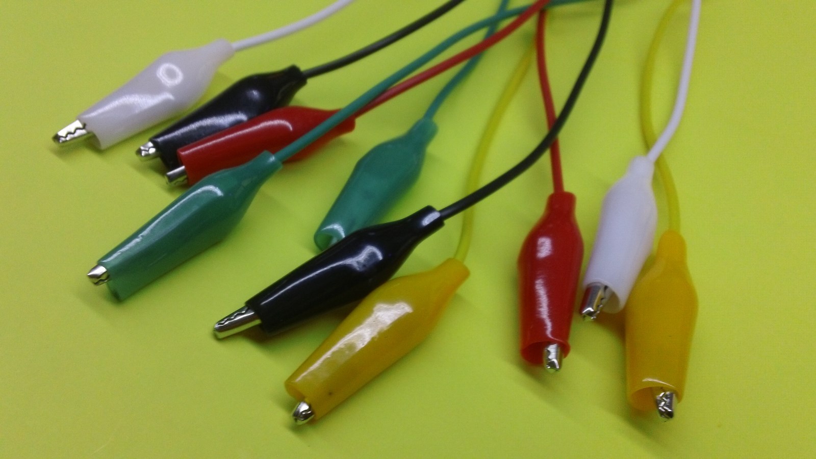 5 X – 18″ DOUBLE end ALLIGATOR clips wire cords with alligator clips on the end
