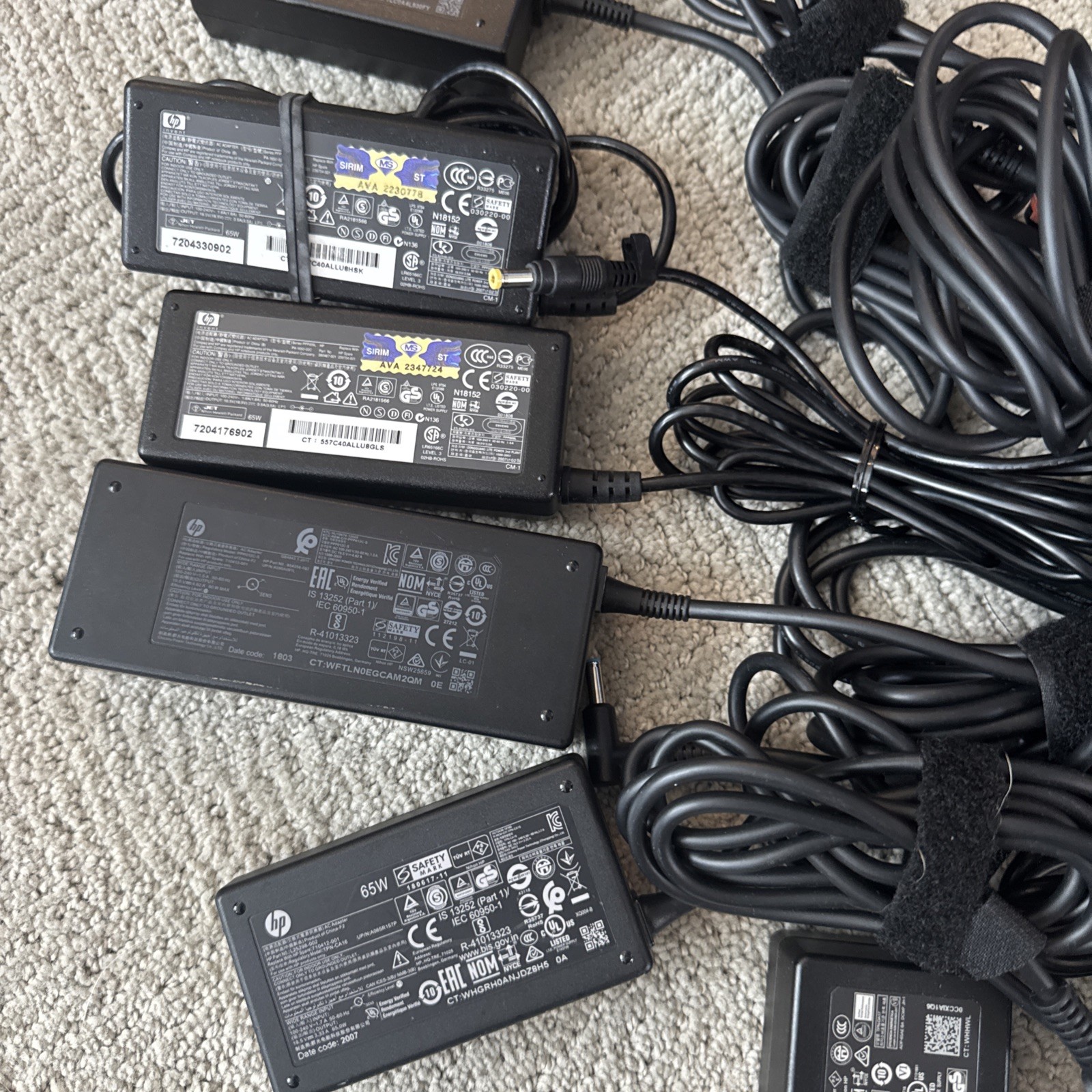 Lot of 39 HP AC Adapters. Multiple Models. Some Used Some New. Listing Untested
