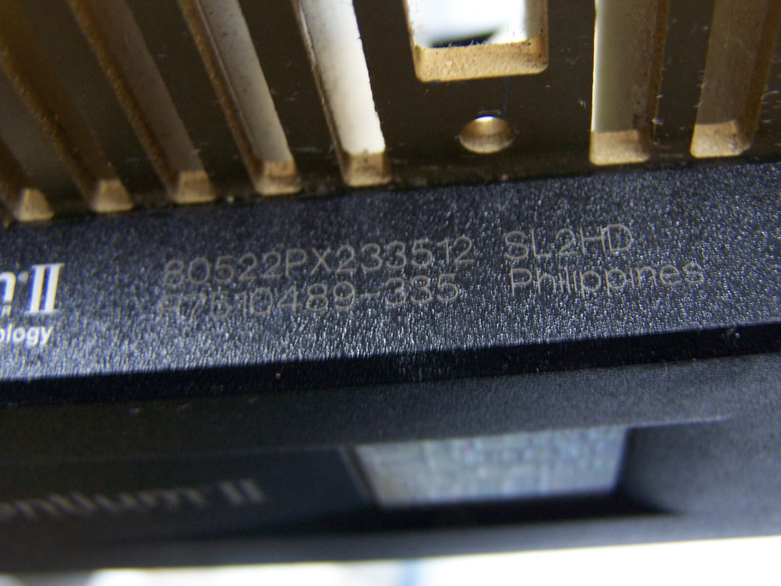 INTEL PENTIUM II sl2 CPU SL2HD 80522PX233512 233MHz MMX PROCESSOR big HEATSINK