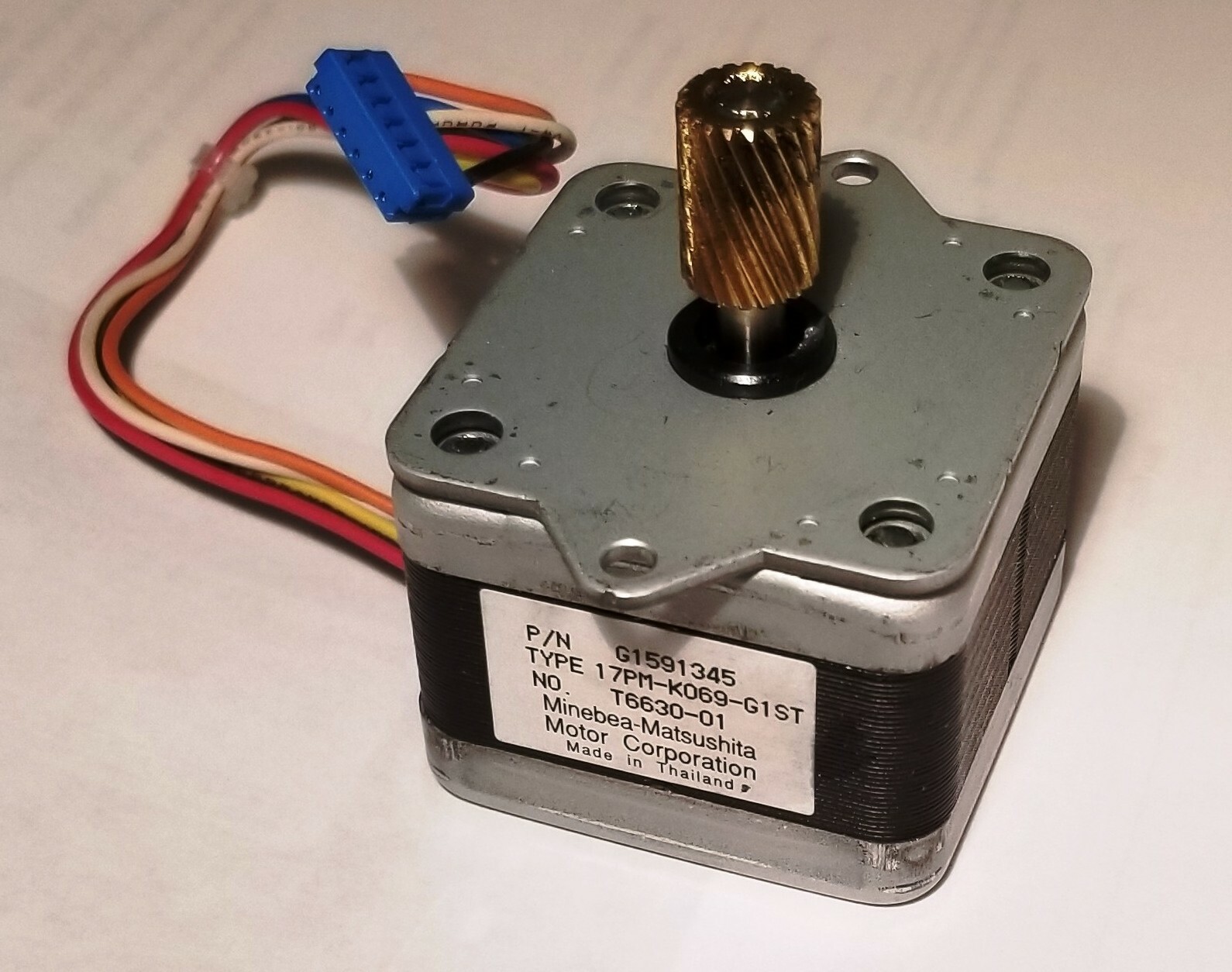 Stepper Motor P/N G1591345, Type 17PM-K069-G1ST, No. T6630-01