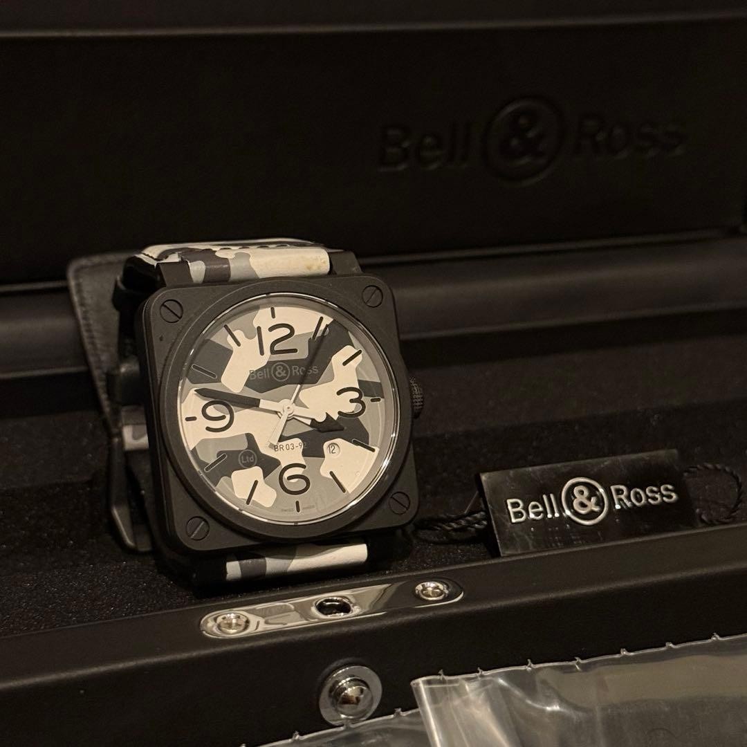 Bell & Ross BR03-92 Black Camo Automatic Watch Ceramic Dial Date Limited