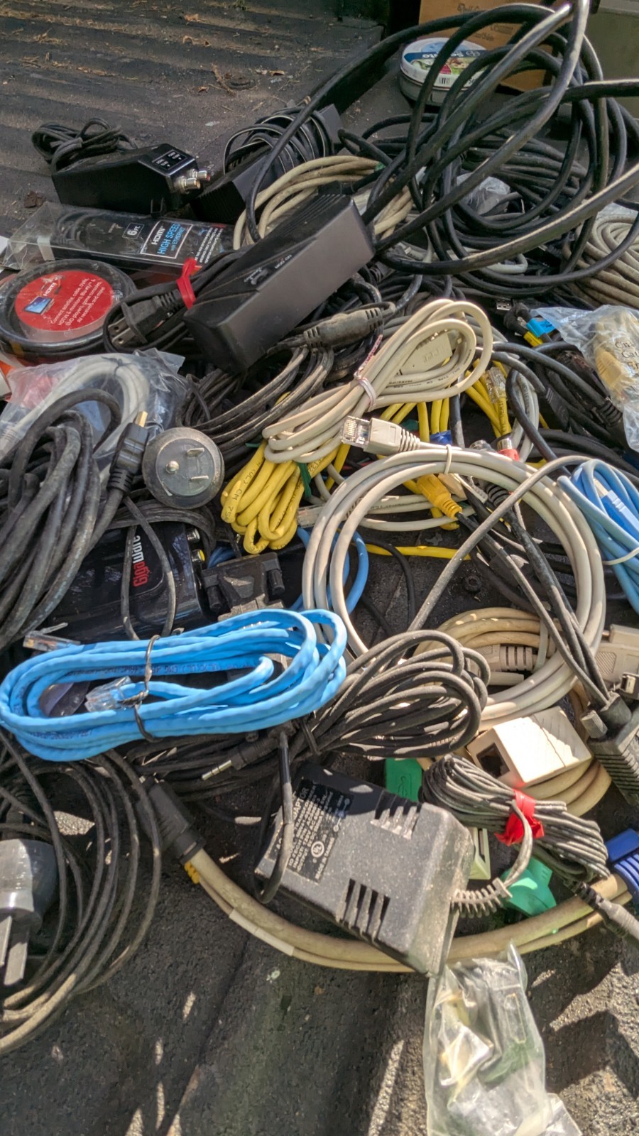 HUGE Electronics Cable Lot HDMI VGA Ethernet Lan USB Radio Shack Module Direct