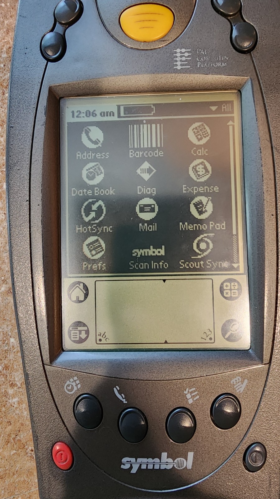 SYMBOL PALM COMPUTING PLATFORM SCANNER CLASS II LASER SPT1700 WORKS *Read*