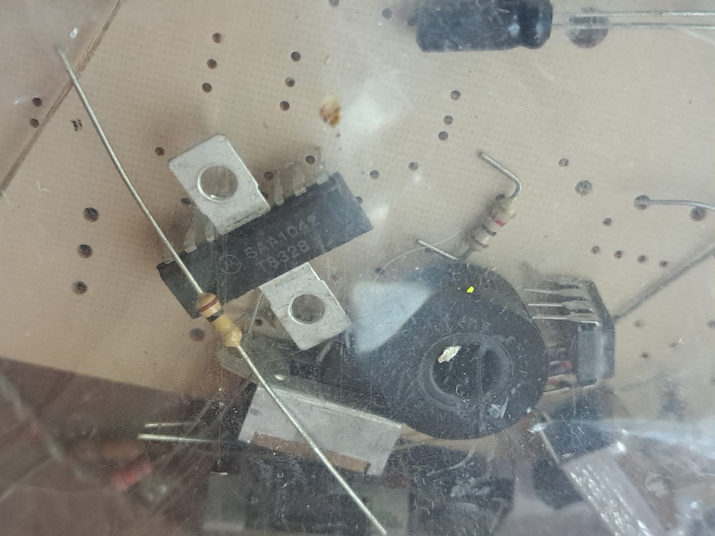 Vintage Circuit Board with Miscellaneous Parts switches lights see pictures