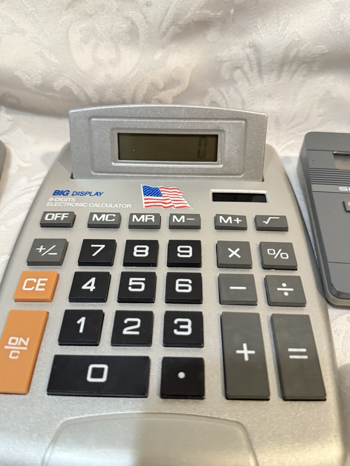 bundle Of 7 multiple unbranded Big, Small Display electronic calculators Working