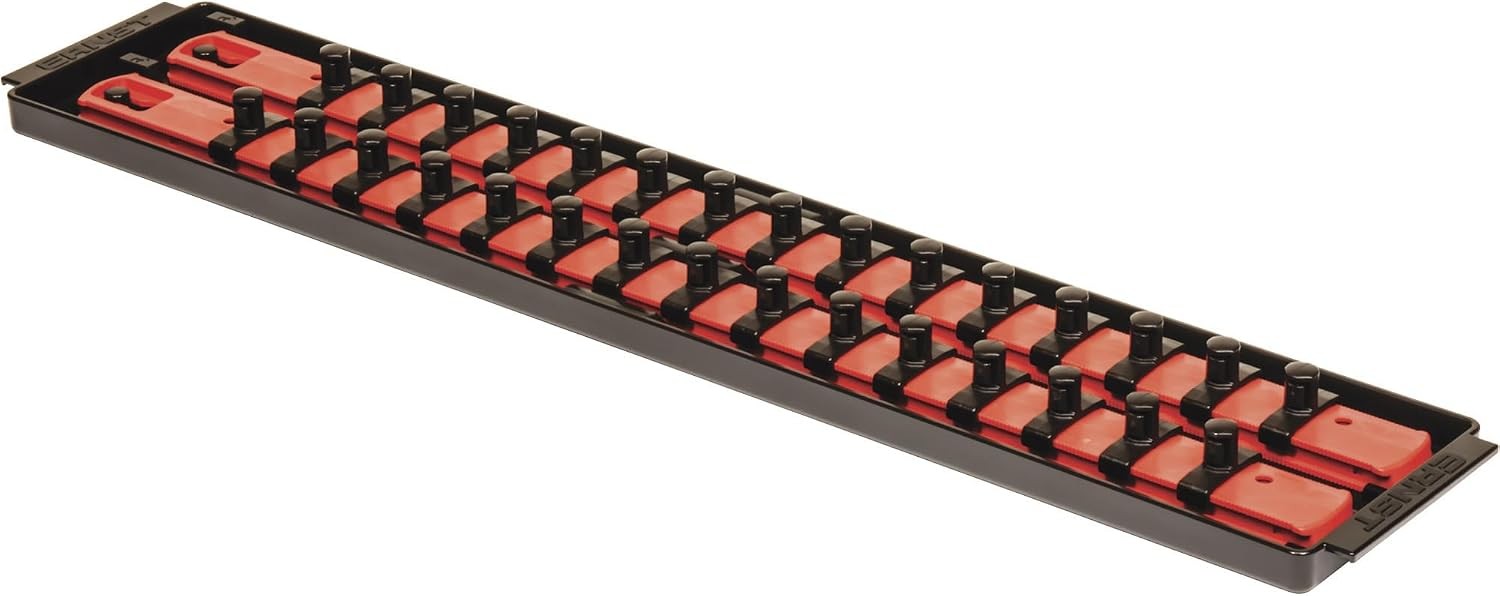 Ernst Manufacturing – 8453 Socket Boss 2-Rail 3/8-Inch-Drive Socket Organizer, 1