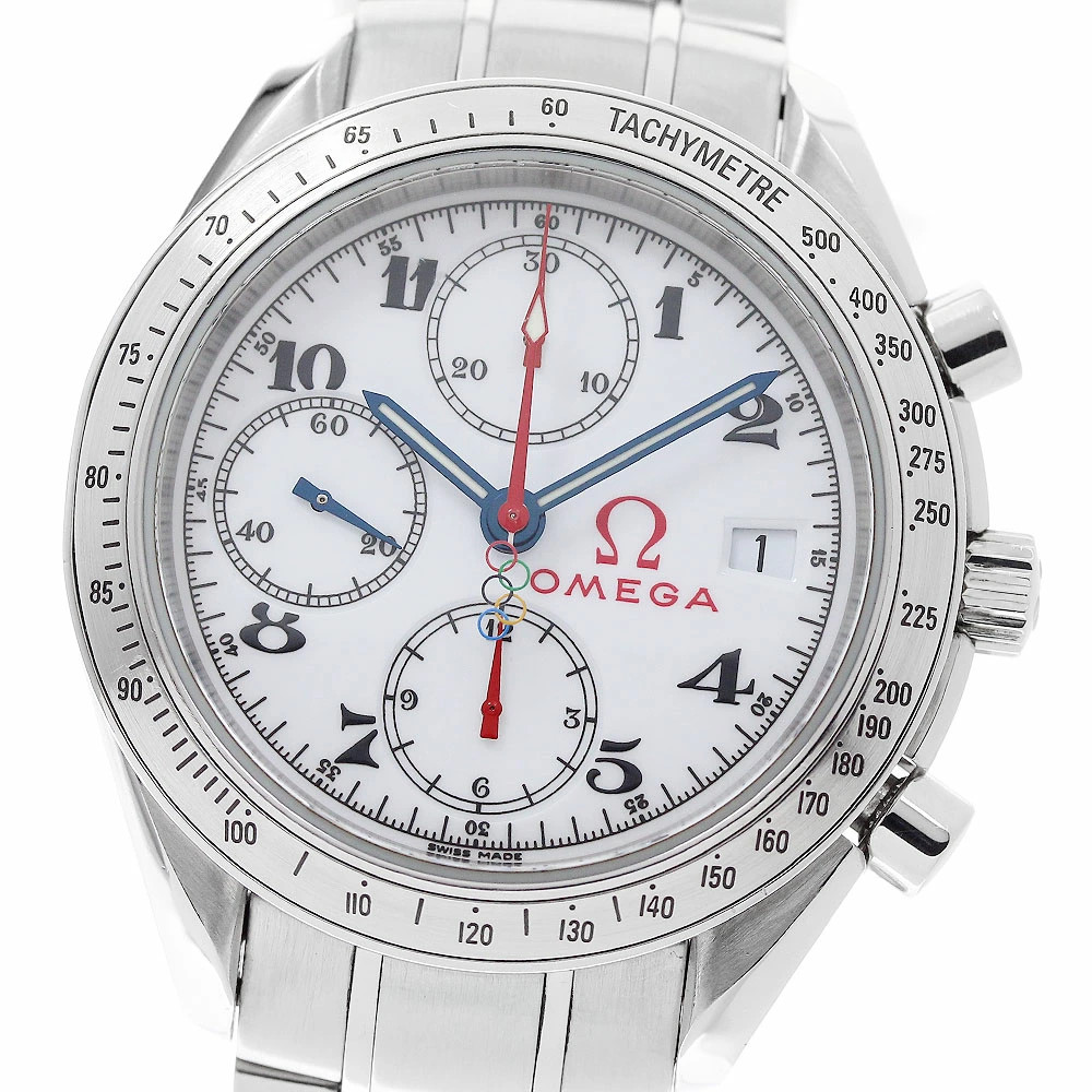 Omega Watch Speedmaster Olympic Collection Chronograph Automatic Wristwatch