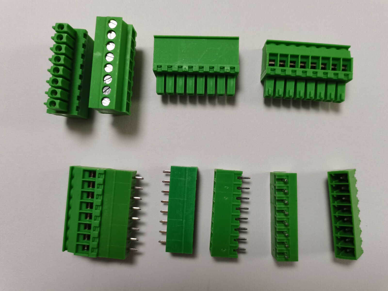250 pcs 3.5mm 2P 3P 4P 6P and 8Pin Screw Terminal Block Connector 3.5KA