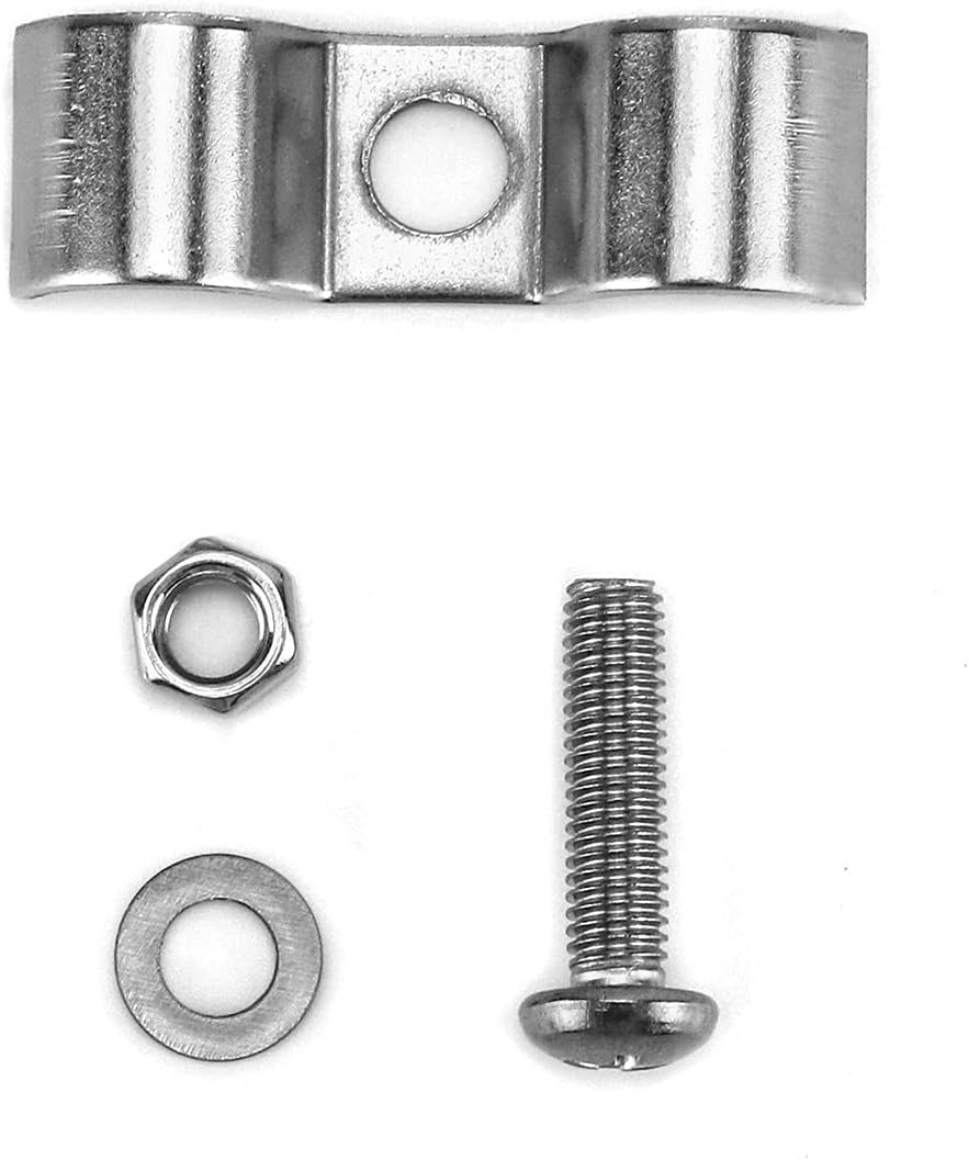 Stainless Steel Double Line Clamp 12 Pack 3/8 Fuel Lines Clips with Mounting S