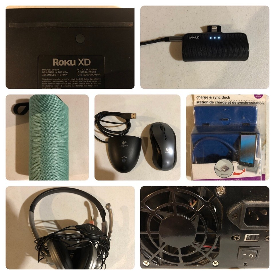 Lot of 7 Used Working AND NOT Working Tech Electronic Devices ROKU iWalk & More