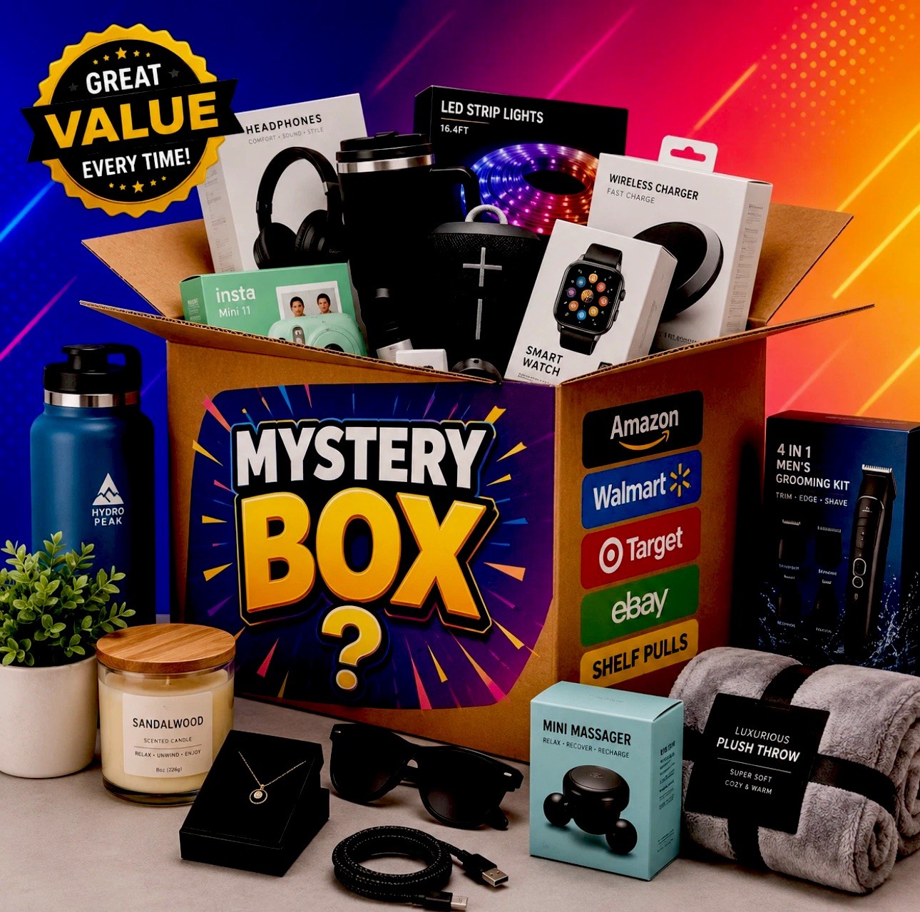 Mystery Boxes | Various Sizes Available | 100% Random 3-10 Items Per Box