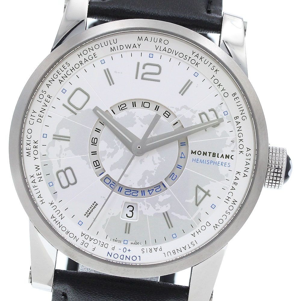 Montblanc 7253 108955 TimeWalker World Time Automatic Men’s Watch w/Warranty
