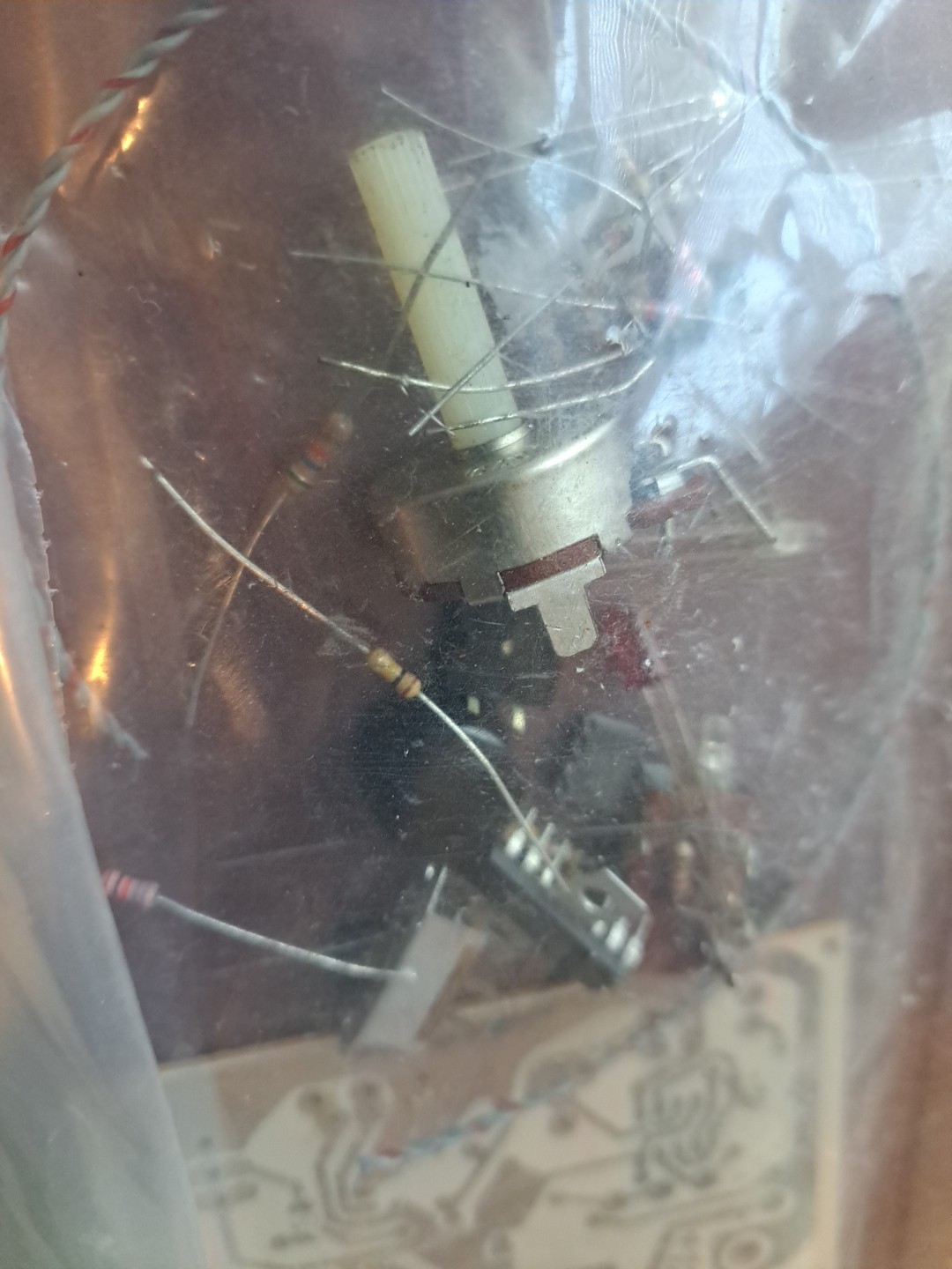 Vintage Circuit Board with Miscellaneous Parts switches lights see pictures