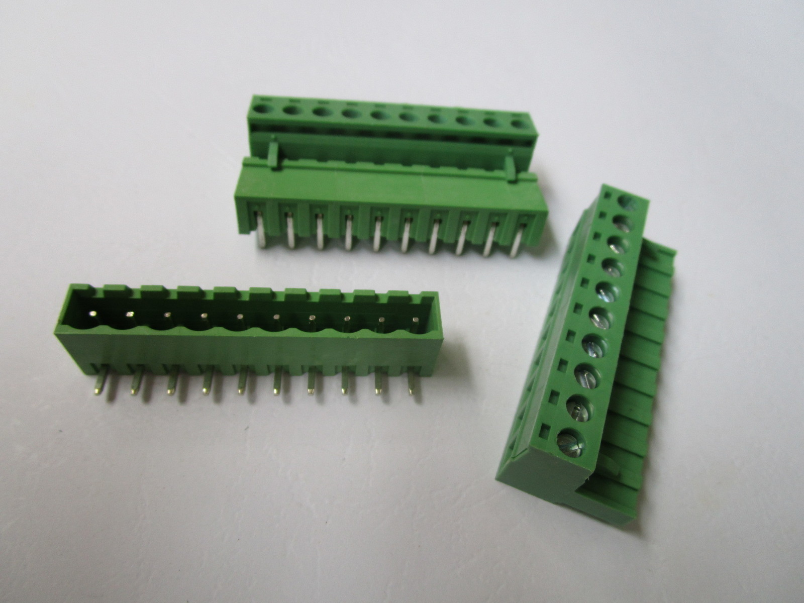 5 pcs Close Angle 10 pin 5.08mm Screw Terminal Block Connector Plugbale Type