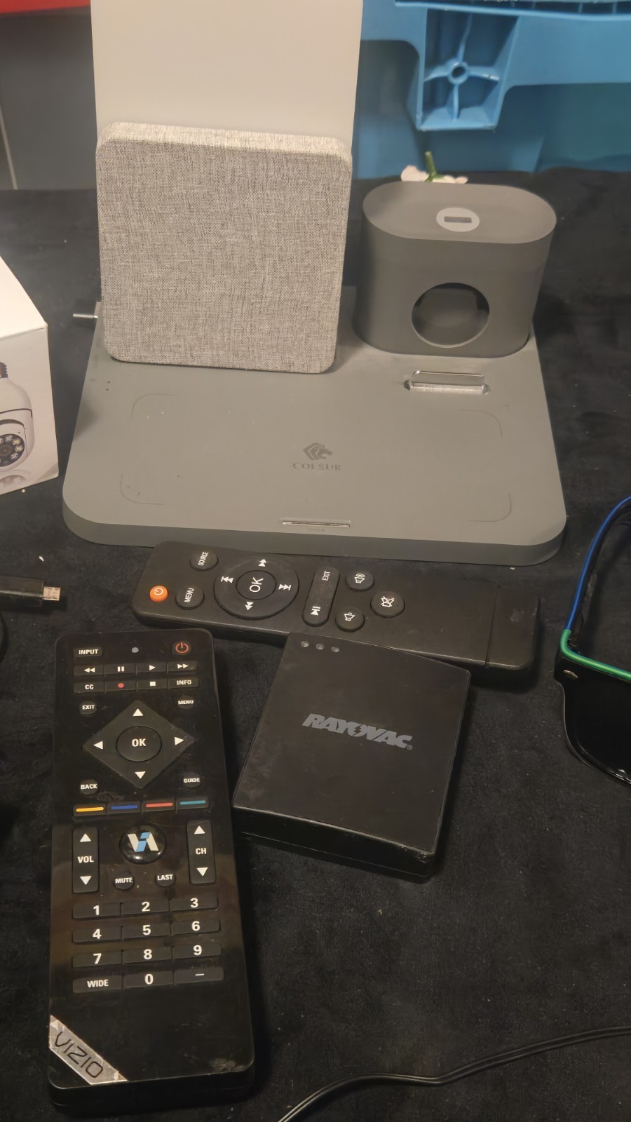 Mixed Electronics Junk Drawer Lot Charging Station Cameras Remotes Power Bank