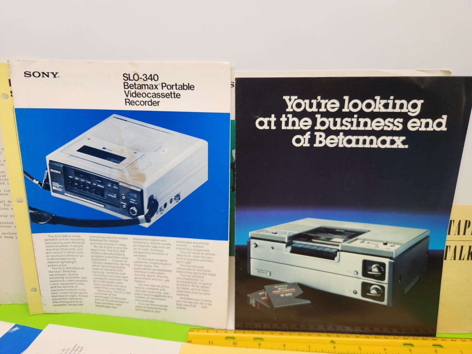 Vintage SONY Brand Electronics: VHS, Beta, Reel to Reel, etc. MANUALS Lot Of 10