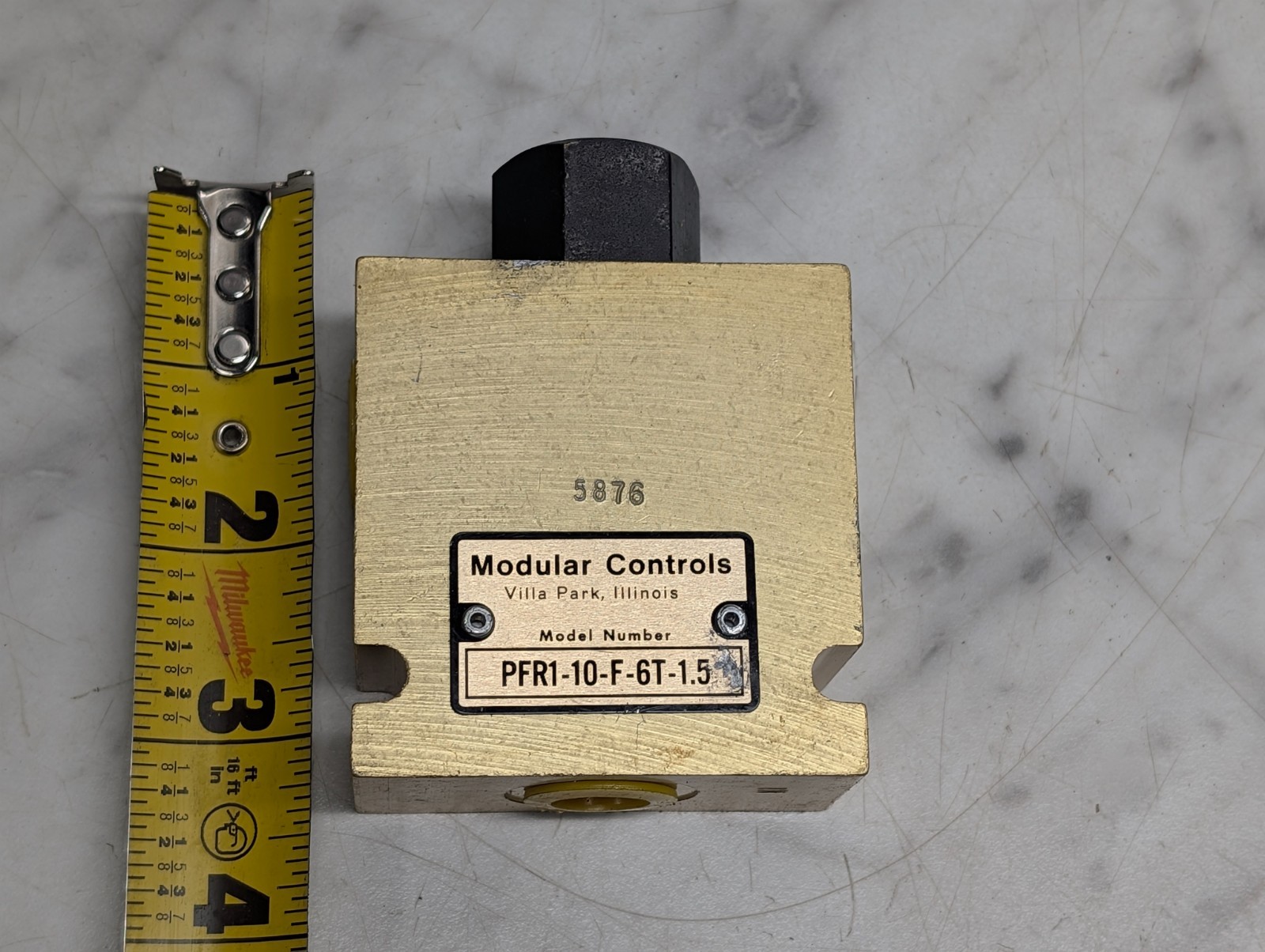 Modular Controls Priority Flow Regulator PFR1-10-F-6T-1.5 Hydraulic Valve Block