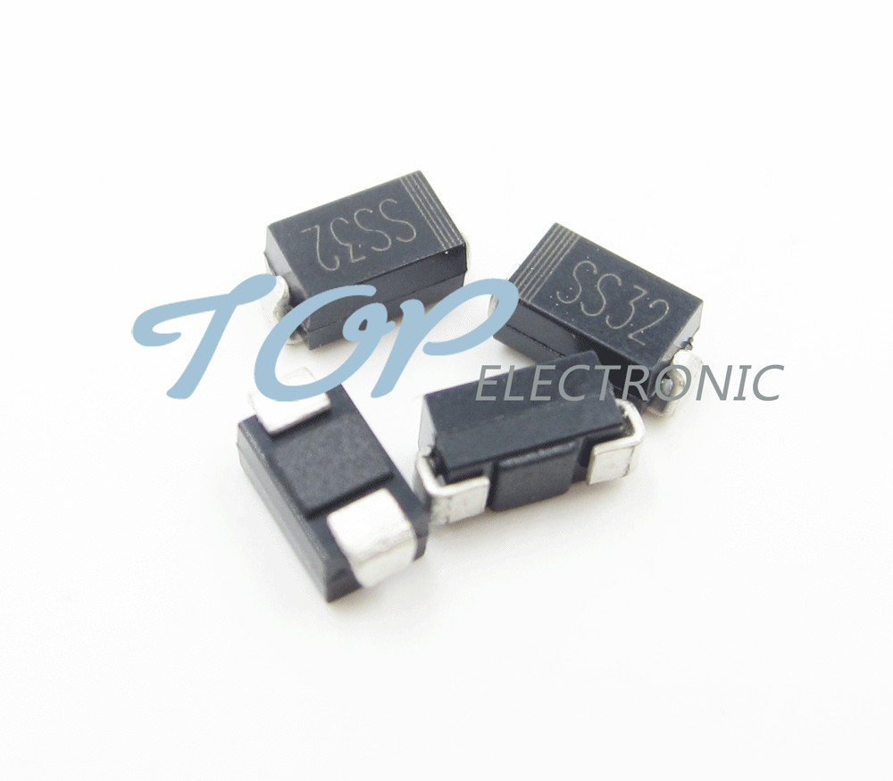 100PCS SS32 SB320 Toshiba DO-214AC SMA Schottky Rectifier NEW