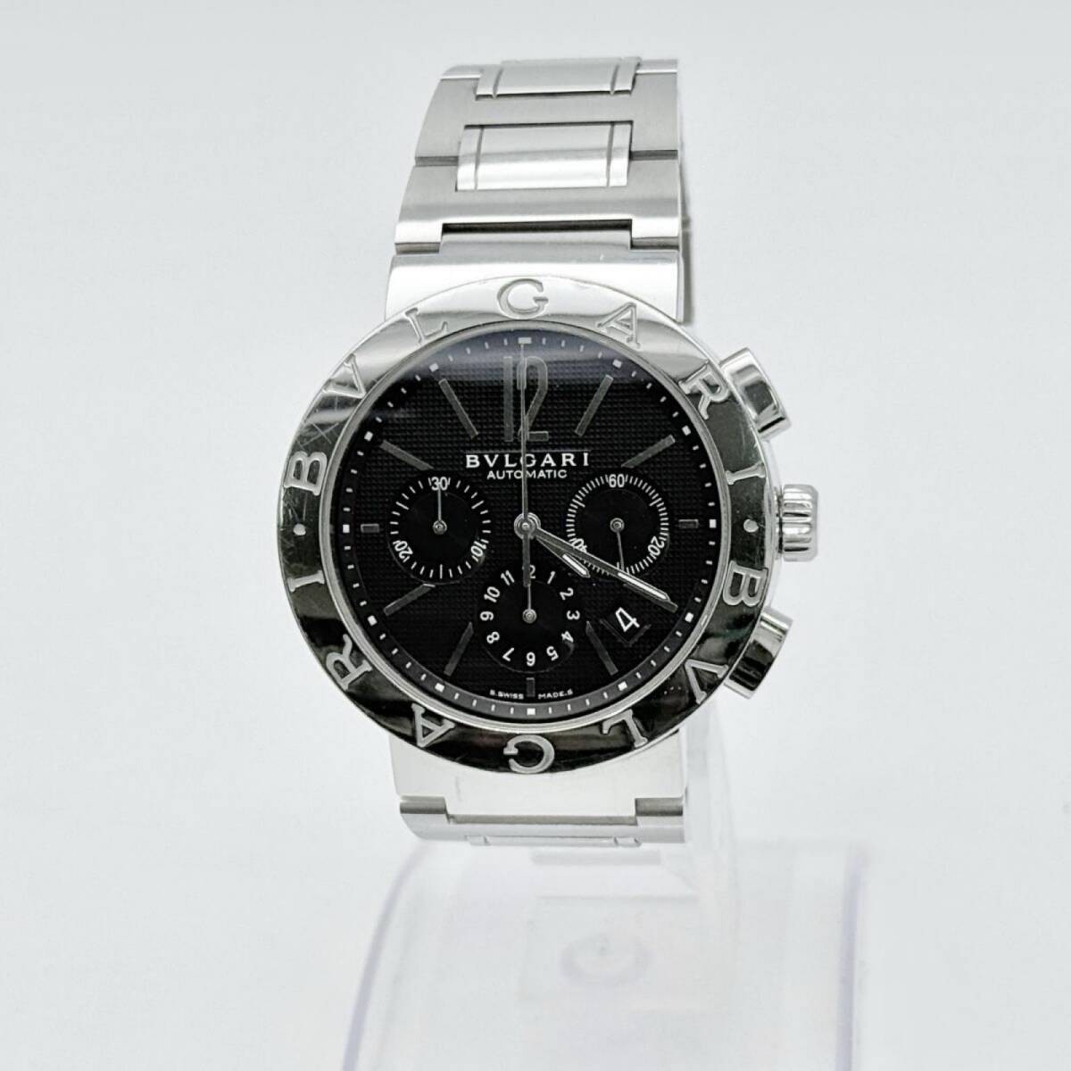 BVLGARI Watch Bvlgari Bvlgari Chronograph BB42SSCH Black AT Men’s w/Box,Warranty