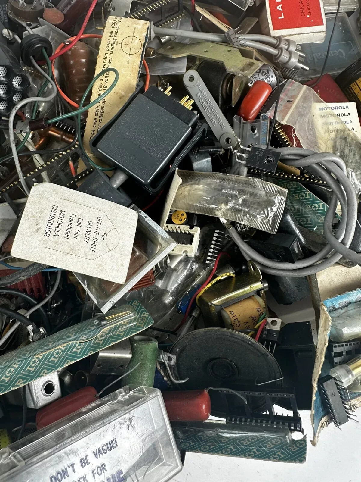 Huge Lot Of Transformers, Capacitors, Semiconductors, Transistors, IC chips, Etc